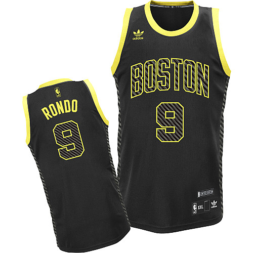  NBA Boston Celtics 9 Rajon Rondo Electricity Fashion Swingman Black Jersey